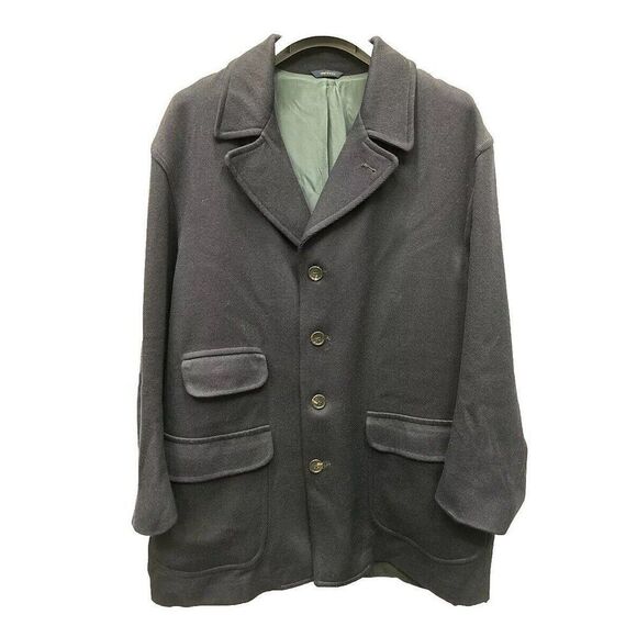 Coach Navy Blue Single Breasted Wool Pea Coat Fully Lined XL Men Lined Pockets - Picture 1 of 11